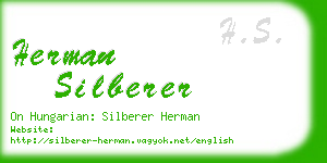 herman silberer business card